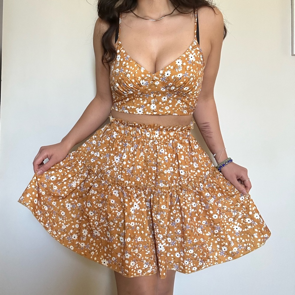 Floral 2pc Skirt Set